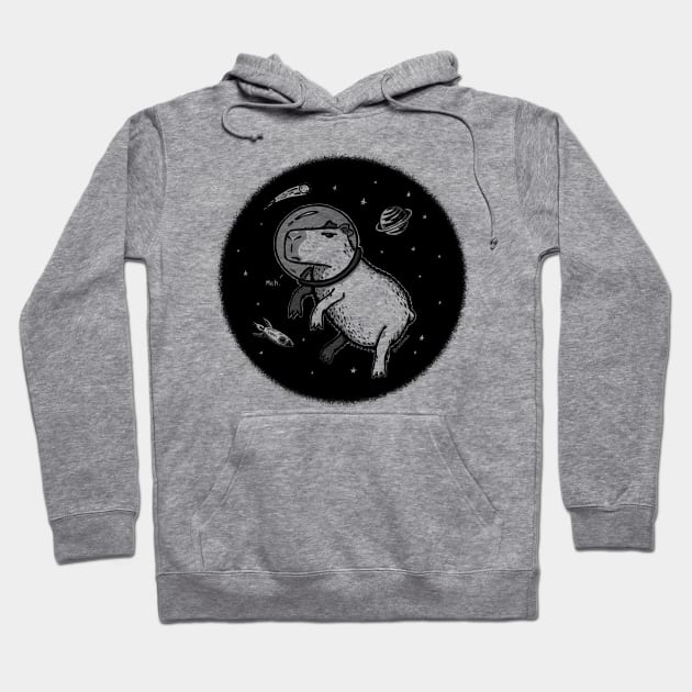 Capybara Astronaut in space - Meh Hoodie by UselessRob